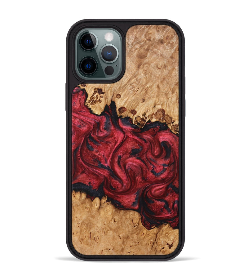 iPhone 12 Pro Max Wood Phone Case - Cindi (Red, 826737)