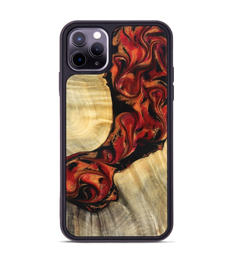iPhone 11 Pro Max Wood Phone Case - Tera (Red, 826738)