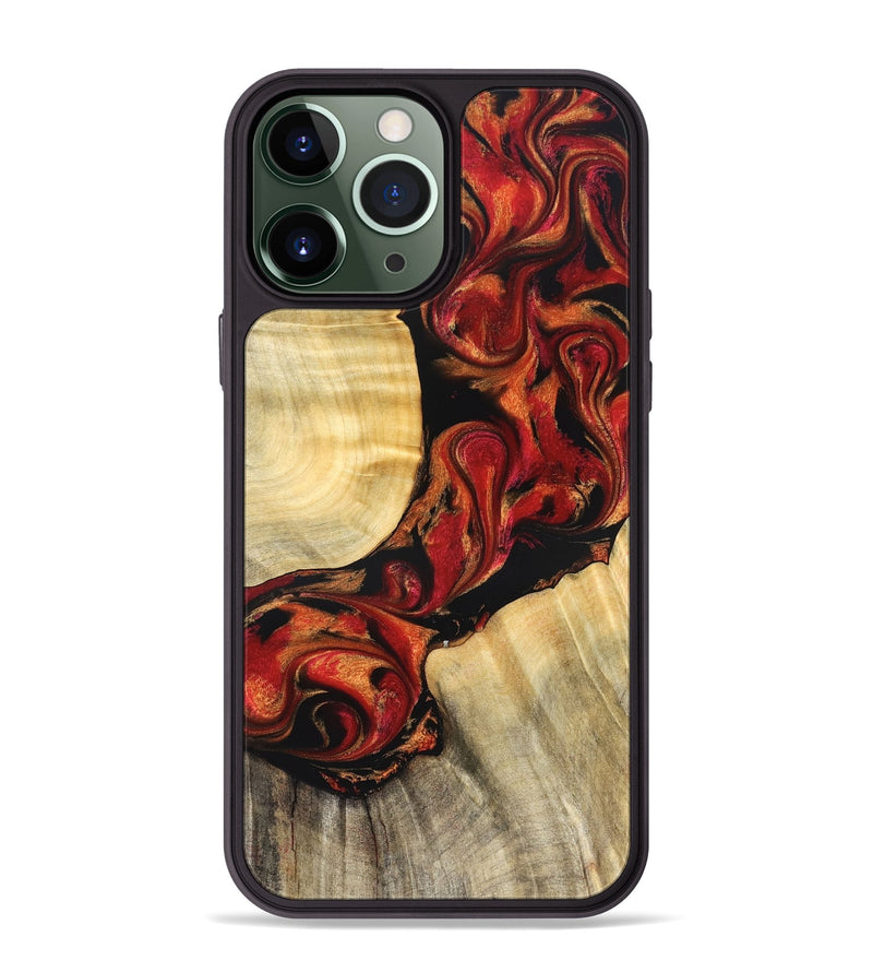 iPhone 13 Pro Max Wood Phone Case - Tera (Red, 826738)