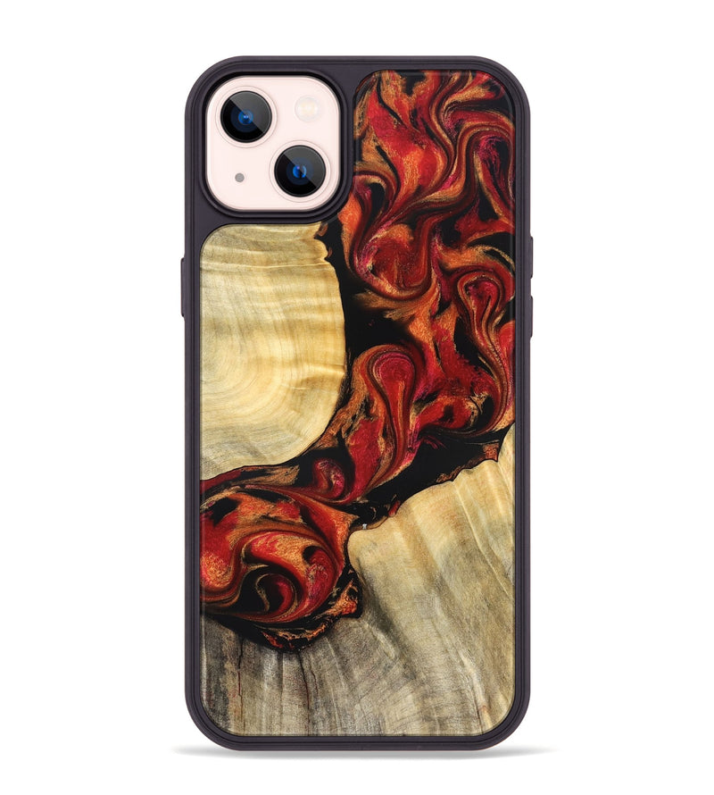 iPhone 14 Plus Wood Phone Case - Tera (Red, 826738)