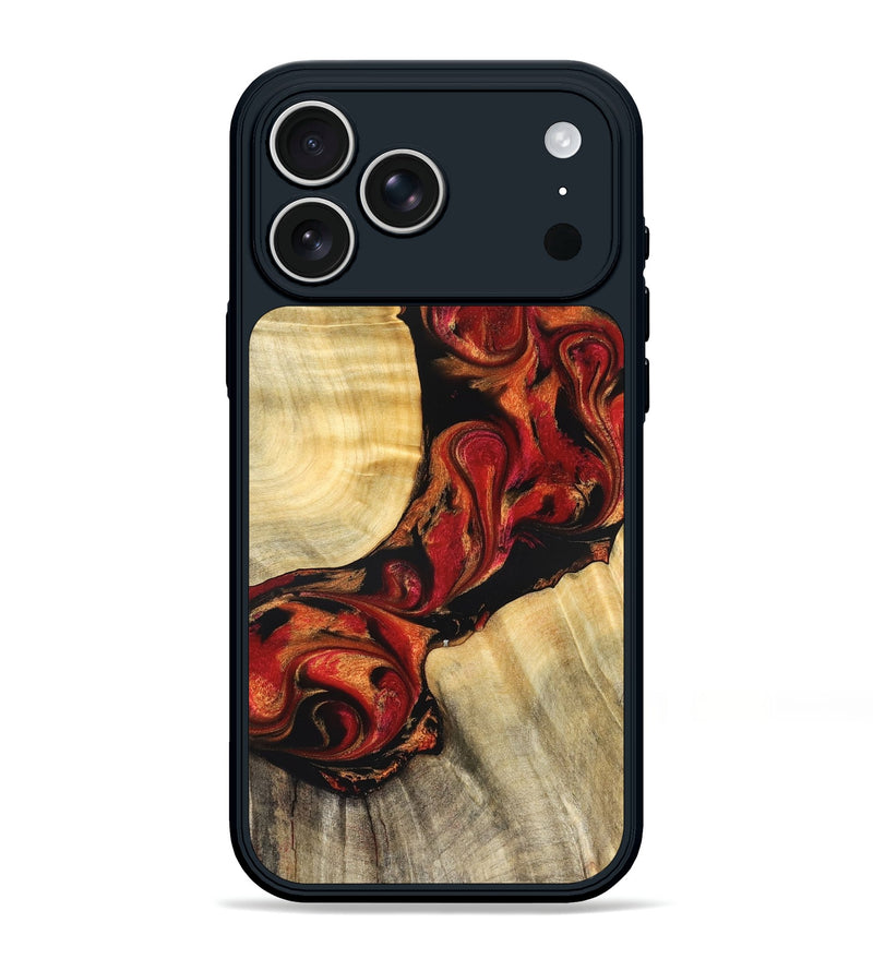 iPhone 17 Pro Max Wood Phone Case - Tera (Red, 826738)