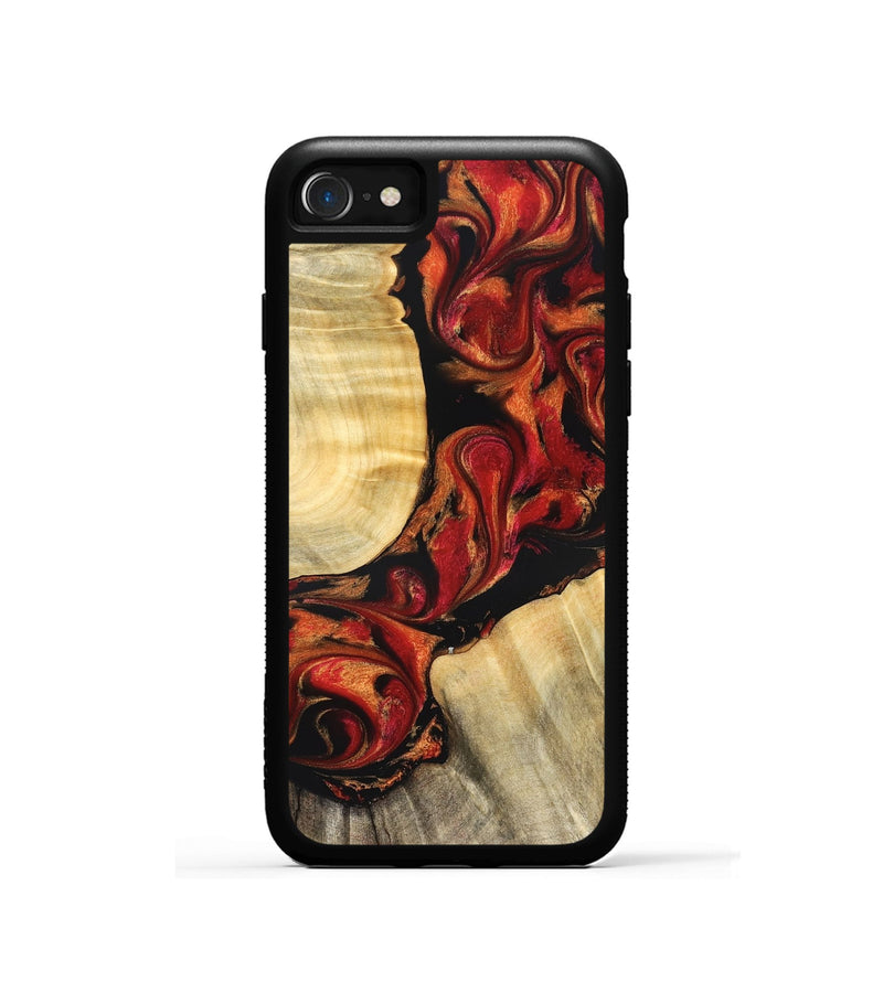 iPhone SE Wood Phone Case - Tera (Red, 826738)
