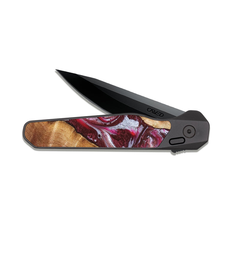 EDC Dark Slate Wood Pocket Knife - Perla (Red, 826739)