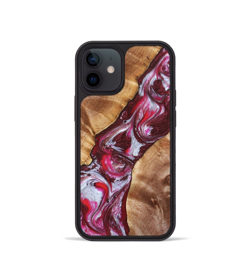 iPhone 12 mini Wood Phone Case - Perla (Red, 826739)