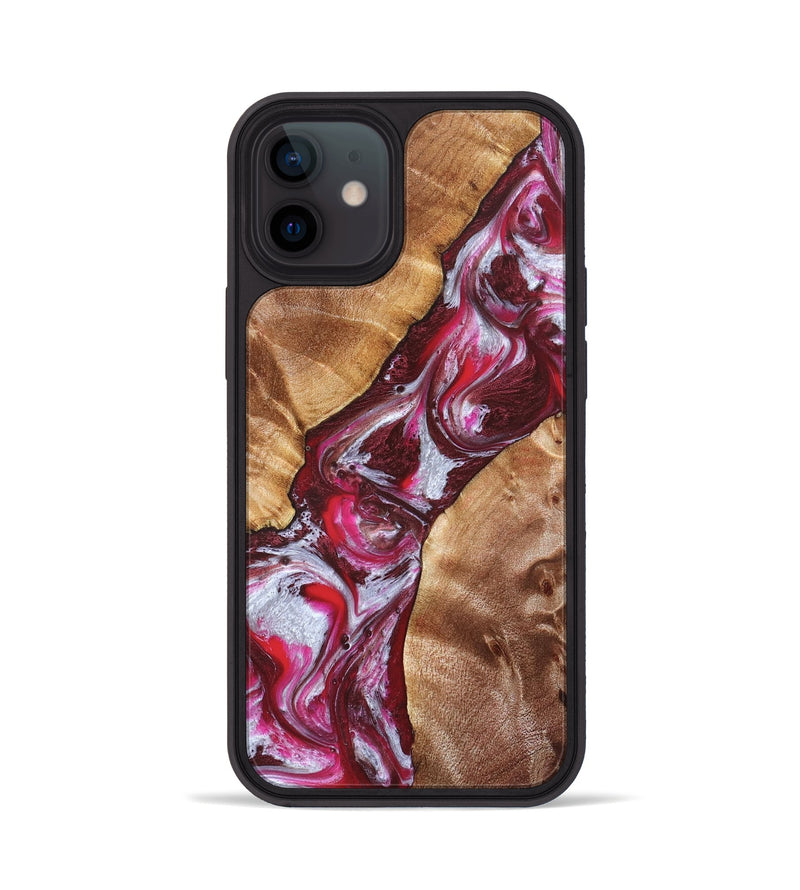 iPhone 12 Wood Phone Case - Perla (Red, 826739)