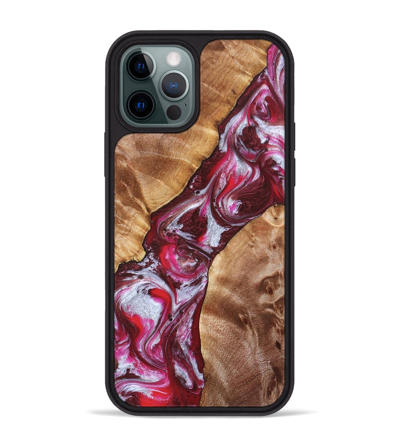 iPhone 12 Pro Max Wood Phone Case - Perla (Red, 826739)