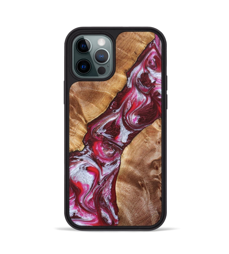 iPhone 12 Pro Wood Phone Case - Perla (Red, 826739)