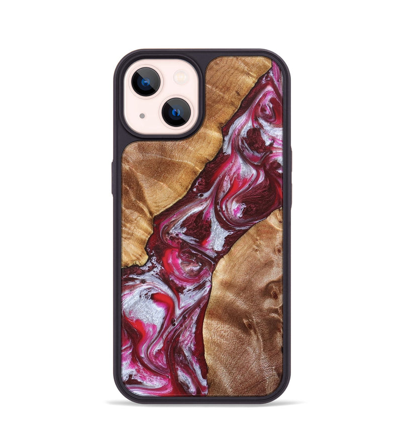 iPhone 14 Wood Phone Case - Perla (Red, 826739)