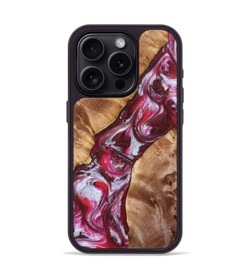 iPhone 15 Pro Wood Phone Case - Perla (Red, 826739)