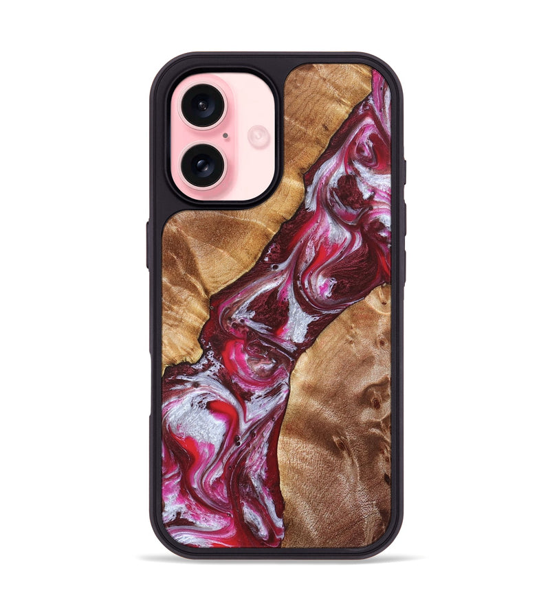 iPhone 16 Wood Phone Case - Perla (Red, 826739)