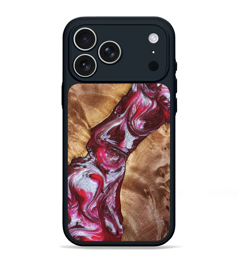 iPhone 17 Pro Max Wood Phone Case - Perla (Red, 826739)