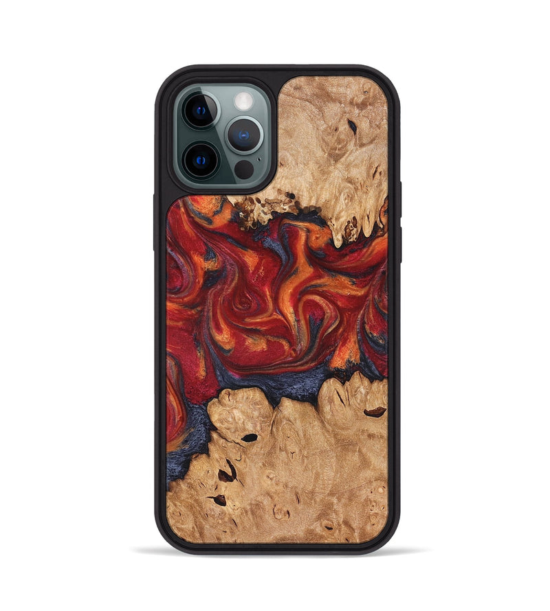 iPhone 12 Pro Wood Phone Case - Charles (Red, 826740)