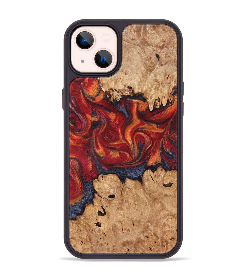 iPhone 14 Plus Wood Phone Case - Charles (Red, 826740)