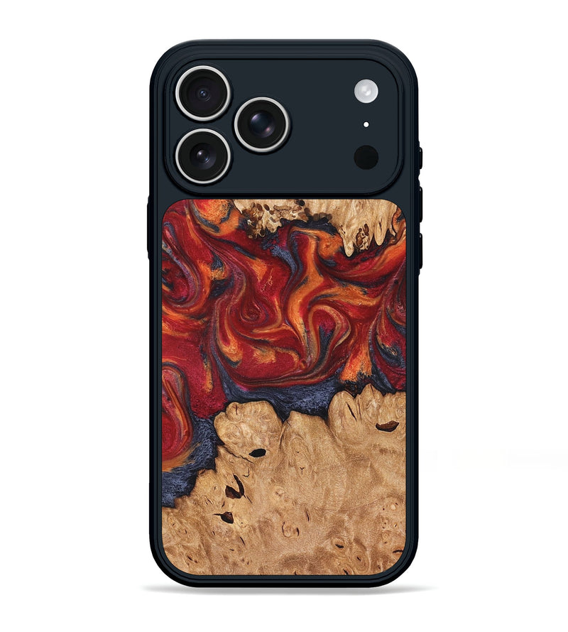 iPhone 17 Pro Max Wood Phone Case - Charles (Red, 826740)