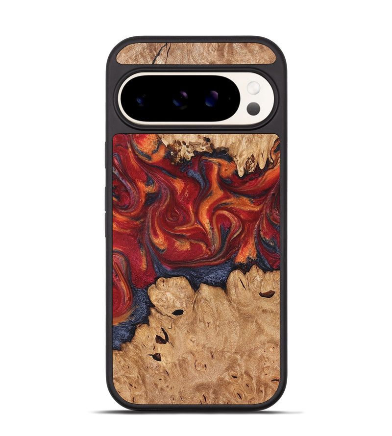Pixel 9 Pro Wood Phone Case - Charles (Red, 826740)