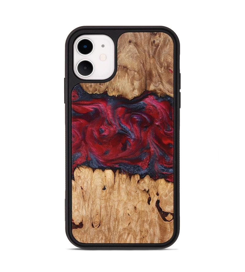 iPhone 11 Wood Phone Case - Bobbye (Red, 826741)