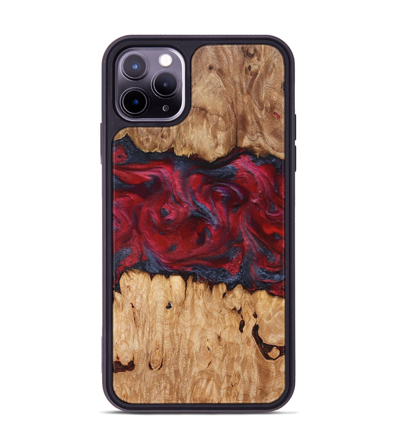 iPhone 11 Pro Max Wood Phone Case - Bobbye (Red, 826741)