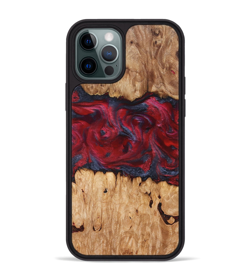 iPhone 12 Pro Max Wood Phone Case - Bobbye (Red, 826741)
