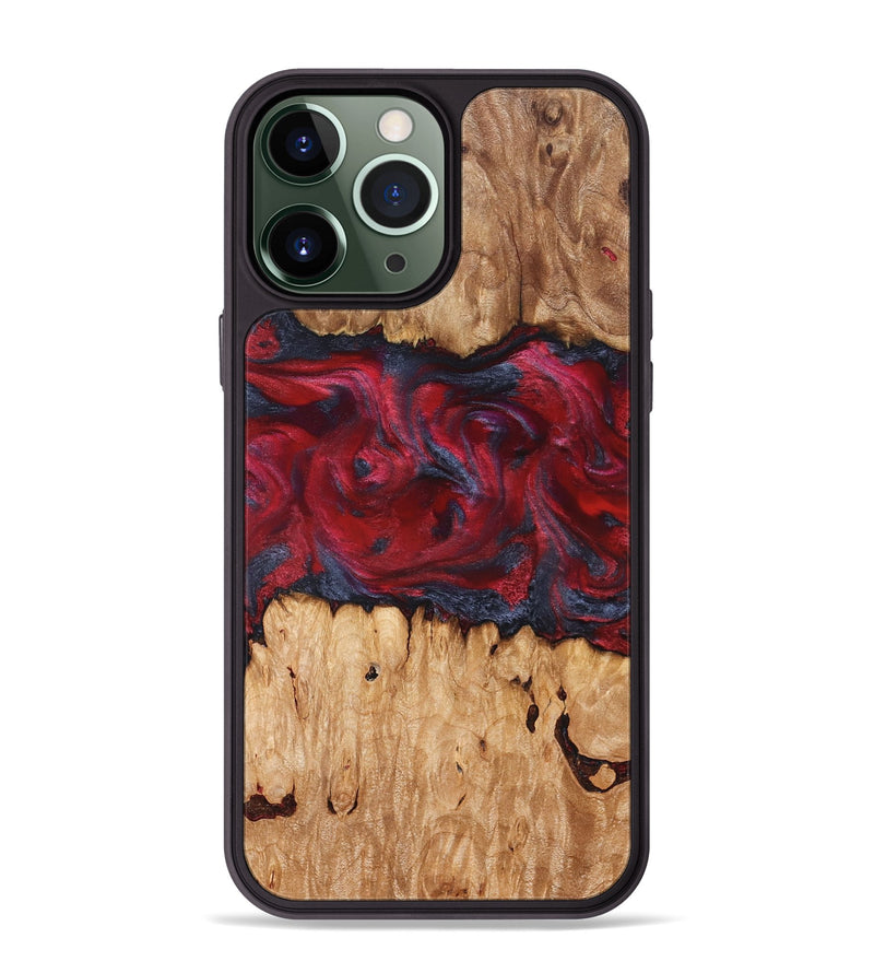 iPhone 13 Pro Max Wood Phone Case - Bobbye (Red, 826741)