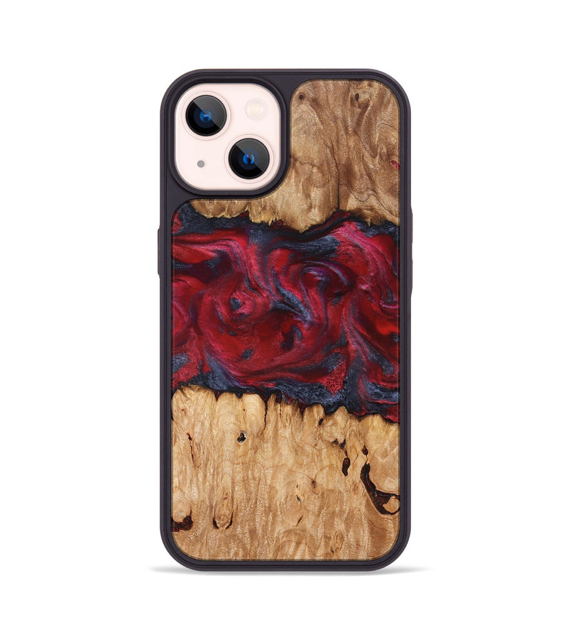 iPhone 14 Wood Phone Case - Bobbye (Red, 826741)