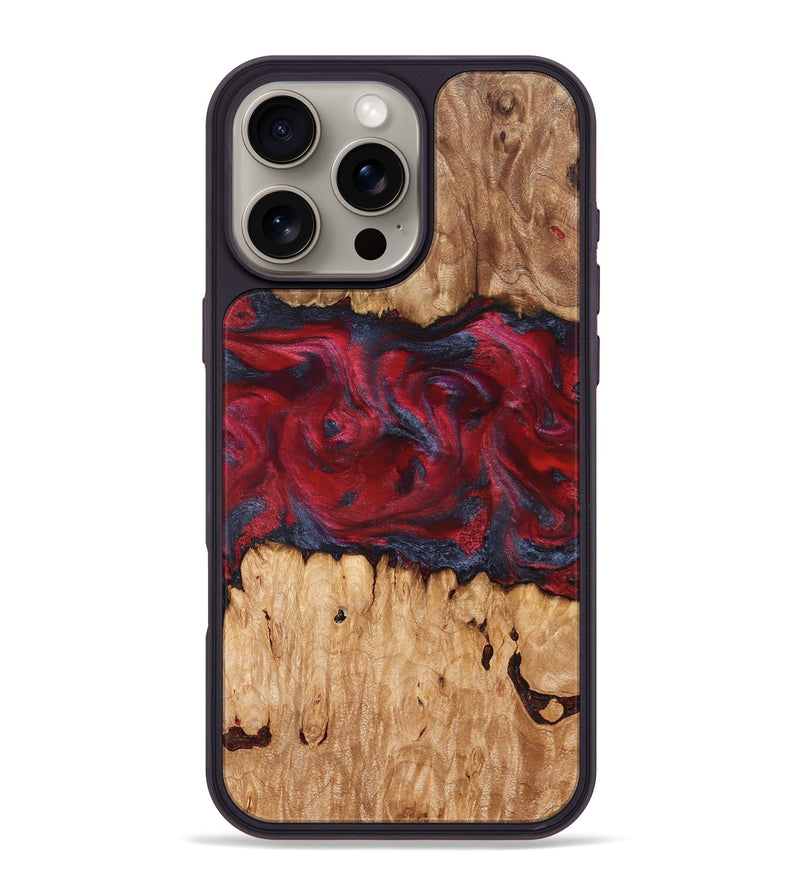 iPhone 16 Pro Max Wood Phone Case - Bobbye (Red, 826741)