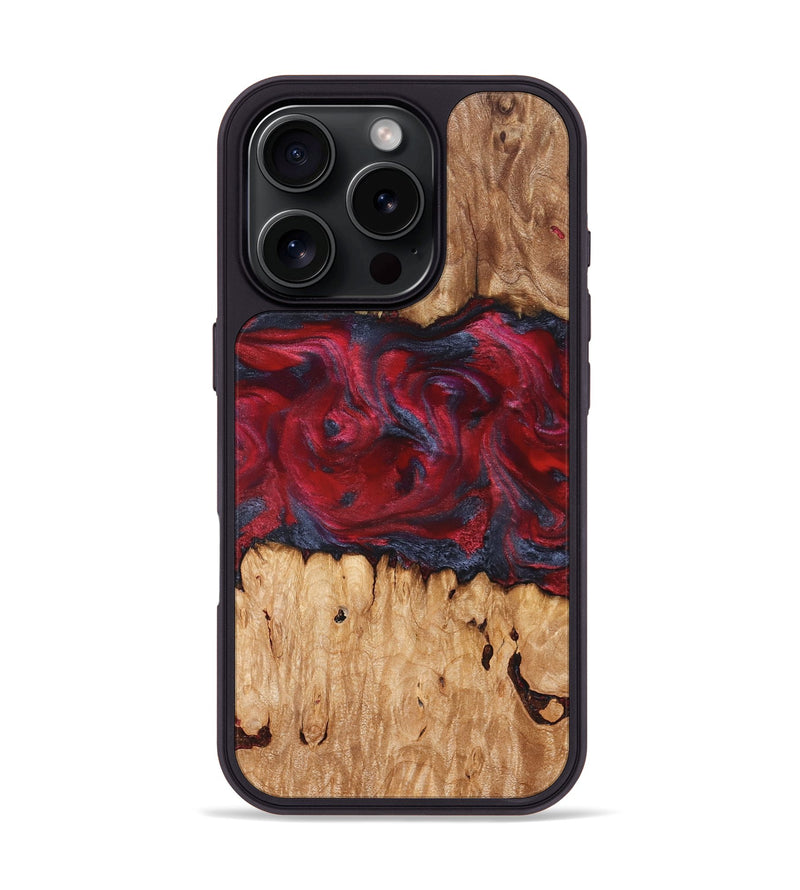 iPhone 16 Pro Wood Phone Case - Bobbye (Red, 826741)