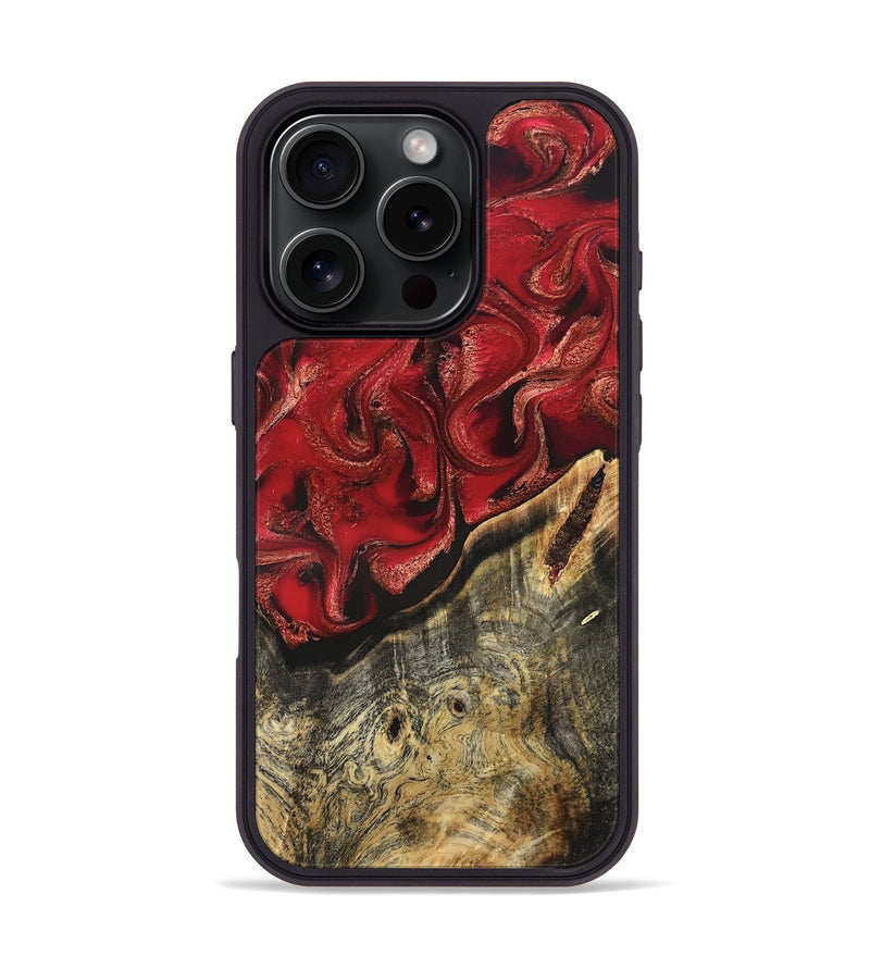 iPhone 16 Pro Wood Phone Case - Cori (Red, 826742)