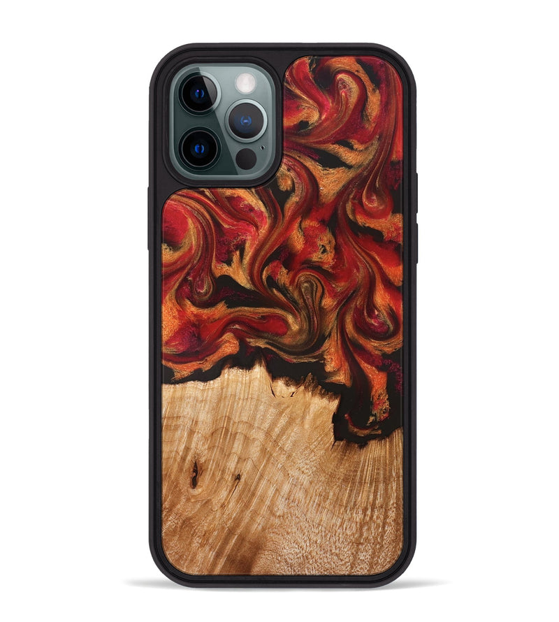 iPhone 12 Pro Max Wood Phone Case - Boone (Red, 826744)