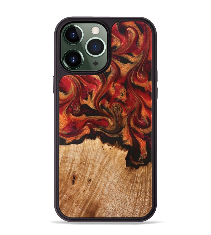 iPhone 13 Pro Max Wood Phone Case - Boone (Red, 826744)