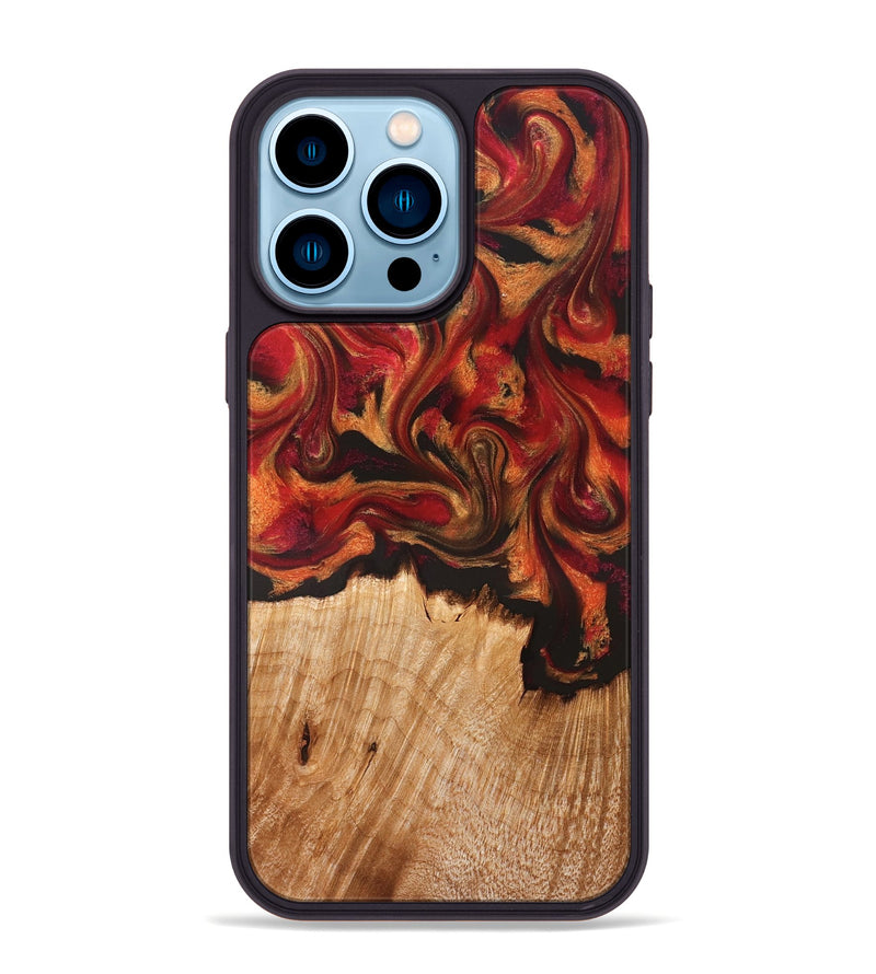 iPhone 14 Pro Max Wood Phone Case - Boone (Red, 826744)