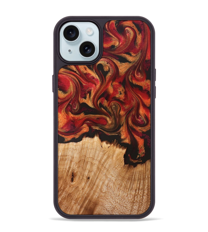iPhone 15 Plus Wood Phone Case - Boone (Red, 826744)