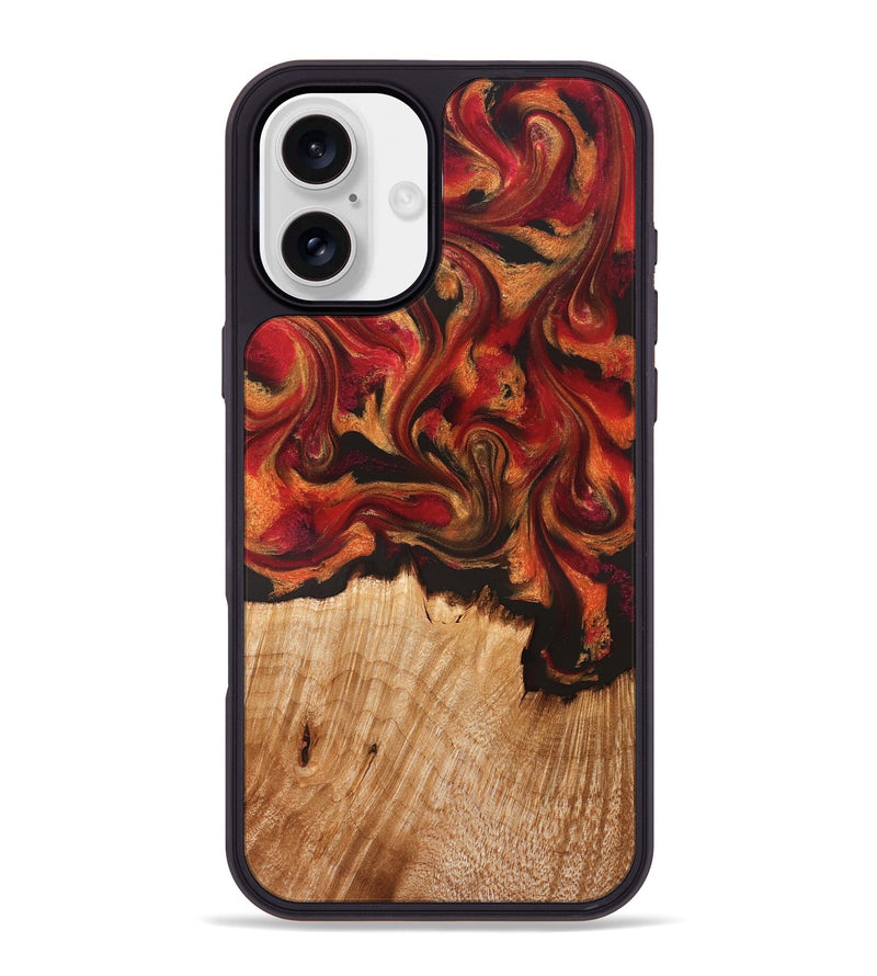 iPhone 16 Plus Wood Phone Case - Boone (Red, 826744)