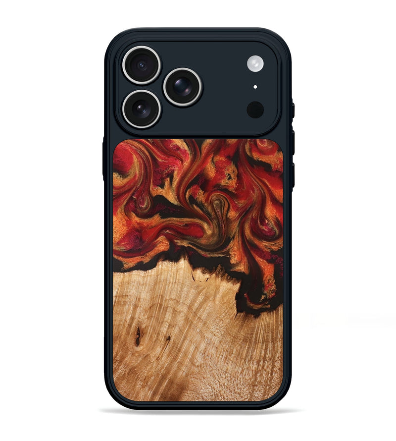 iPhone 17 Pro Max Wood Phone Case - Boone (Red, 826744)