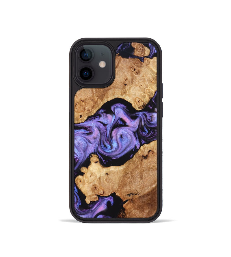 iPhone 12 mini Wood Phone Case - Debbi (Purple, 826748)