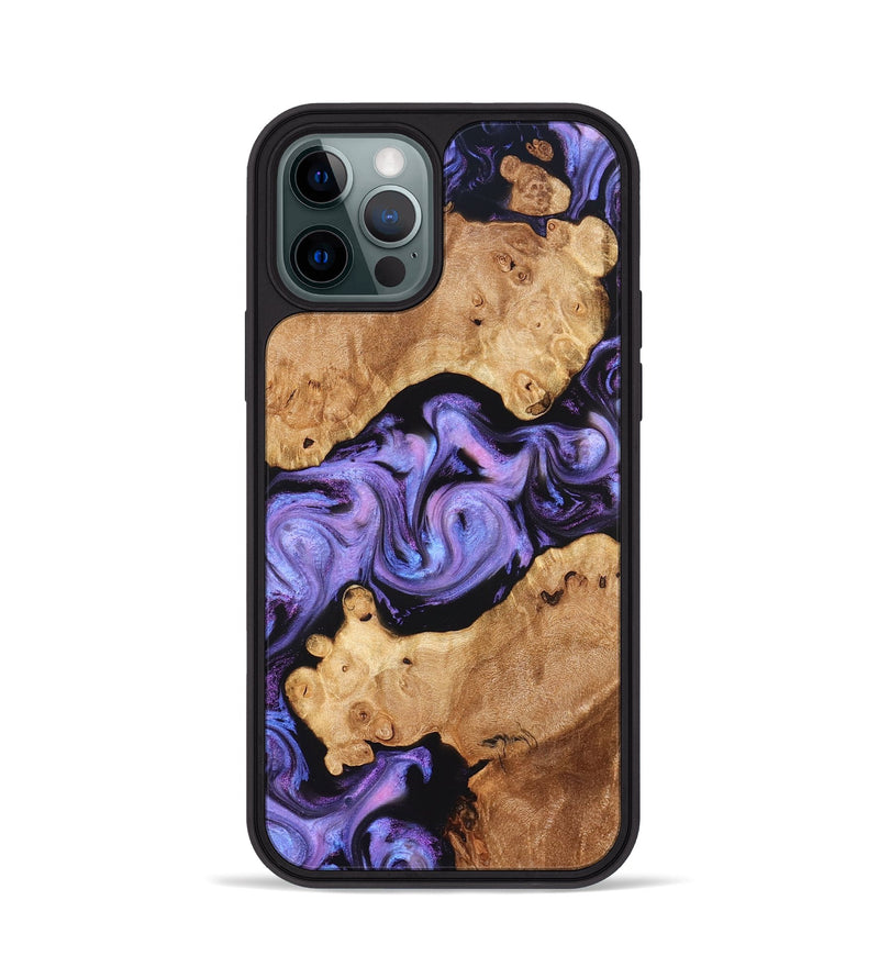 iPhone 12 Pro Wood Phone Case - Debbi (Purple, 826748)