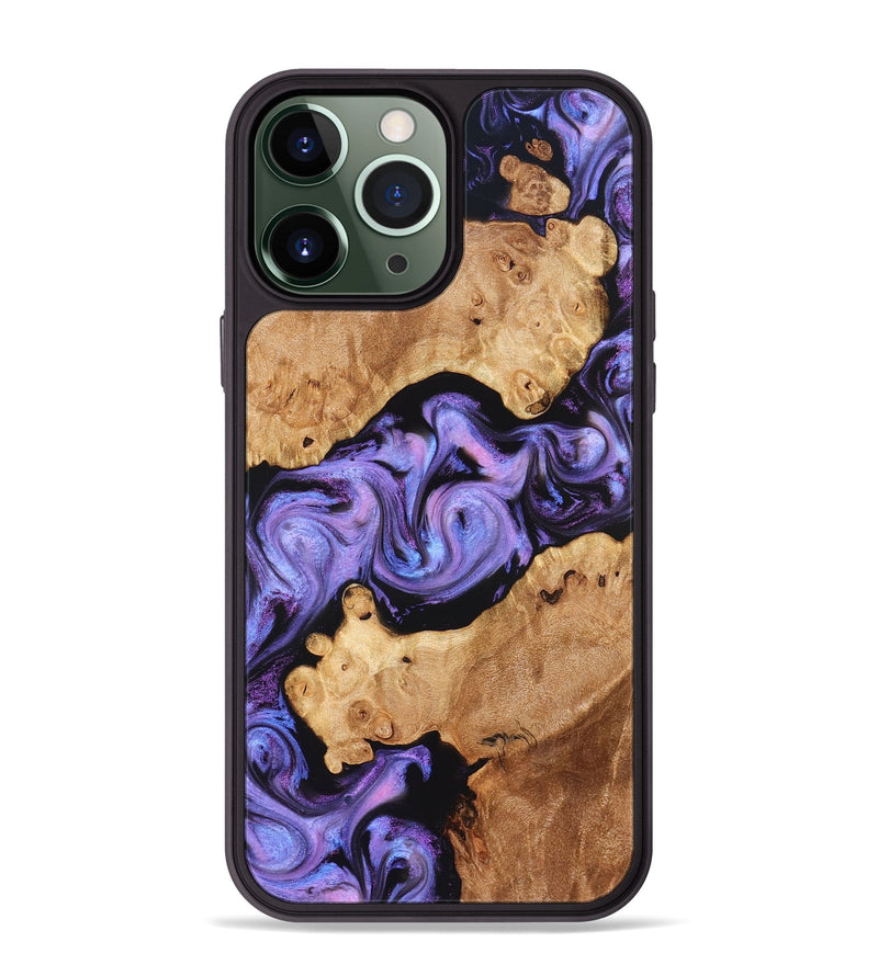 iPhone 13 Pro Max Wood Phone Case - Debbi (Purple, 826748)