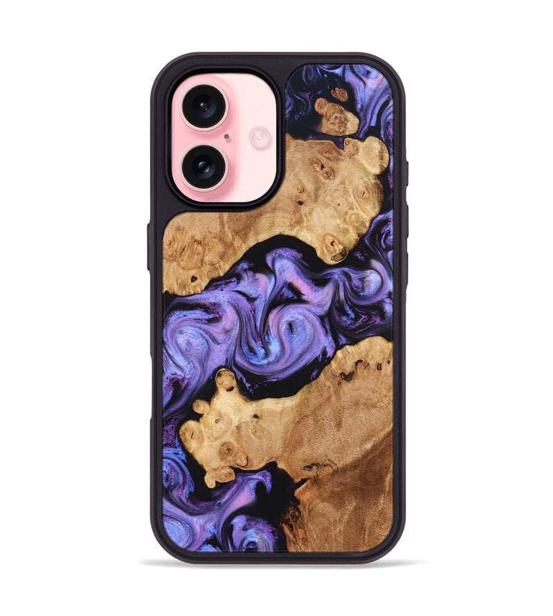 iPhone 16 Wood Phone Case - Debbi (Purple, 826748)