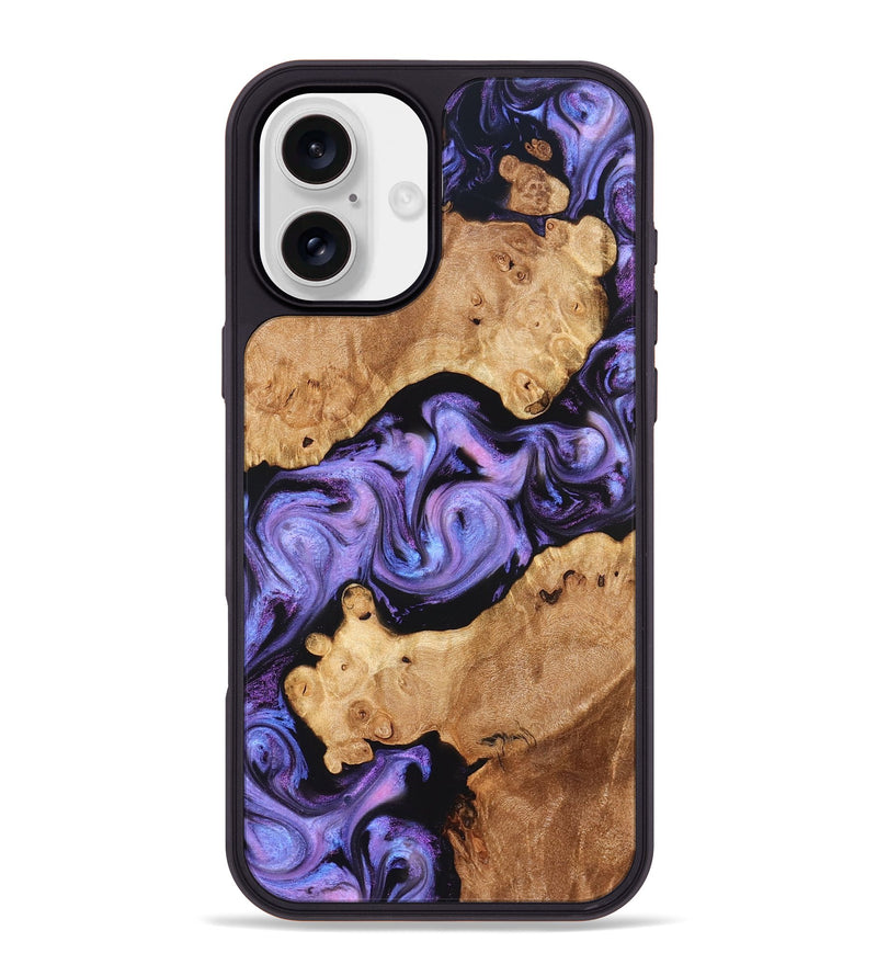 iPhone 16 Plus Wood Phone Case - Debbi (Purple, 826748)