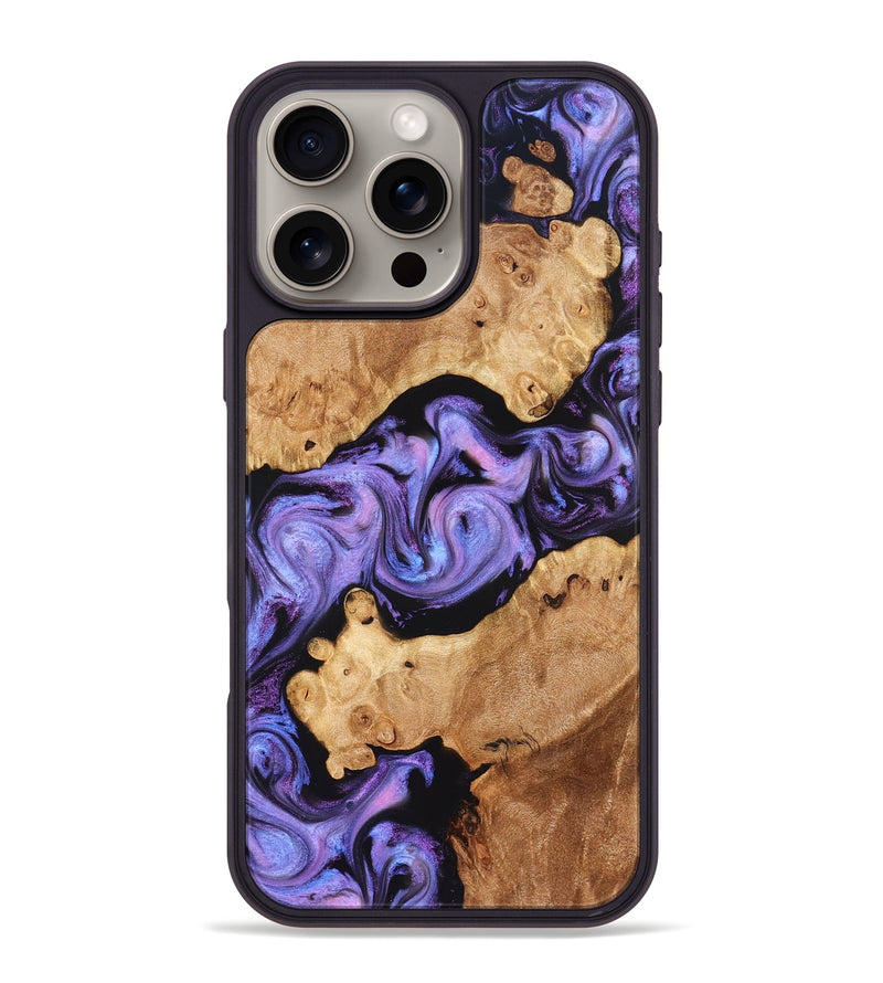 iPhone 16 Pro Max Wood Phone Case - Debbi (Purple, 826748)