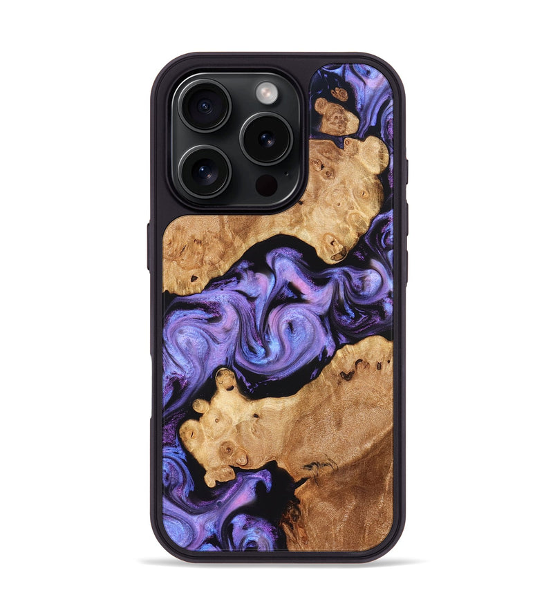 iPhone 16 Pro Wood Phone Case - Debbi (Purple, 826748)