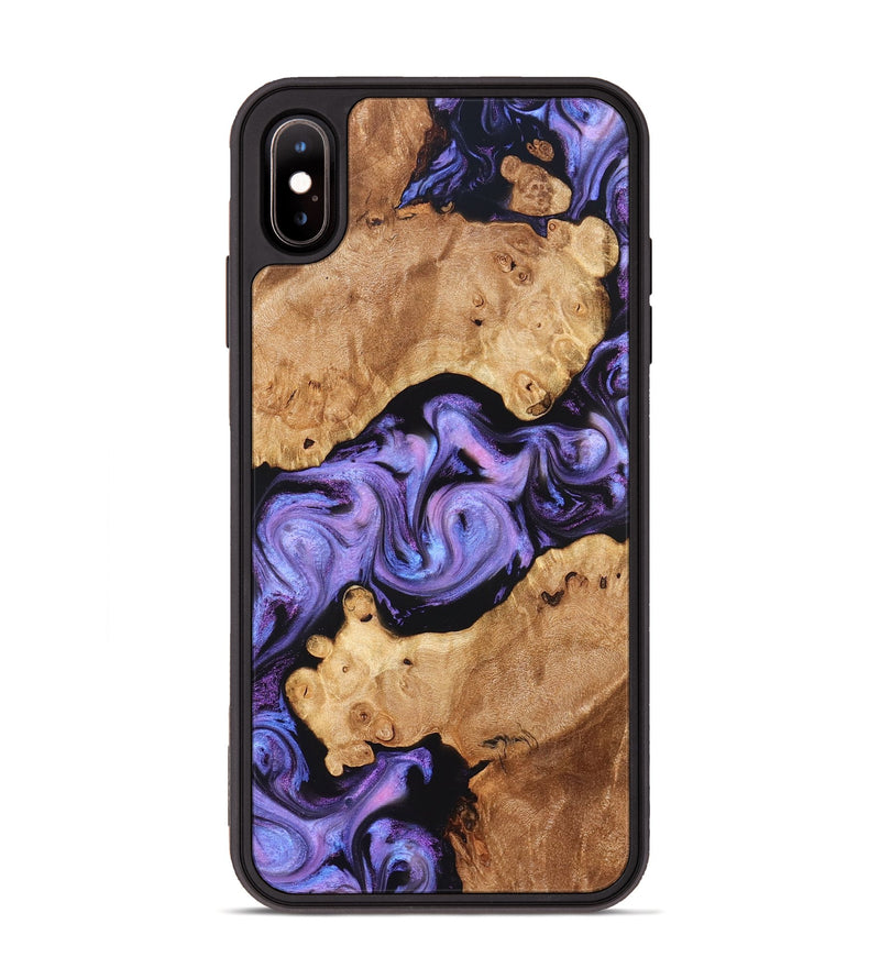 iPhone Xs Max Wood Phone Case - Debbi (Purple, 826748)