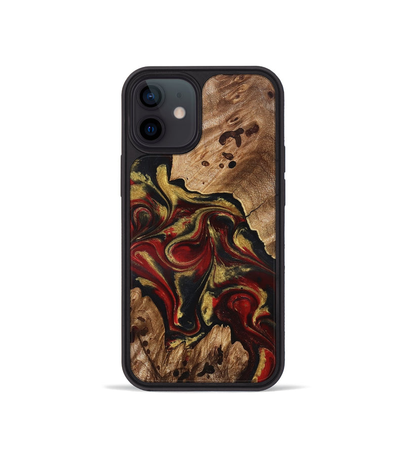 iPhone 12 mini Wood Phone Case - Abby (Red, 826749)