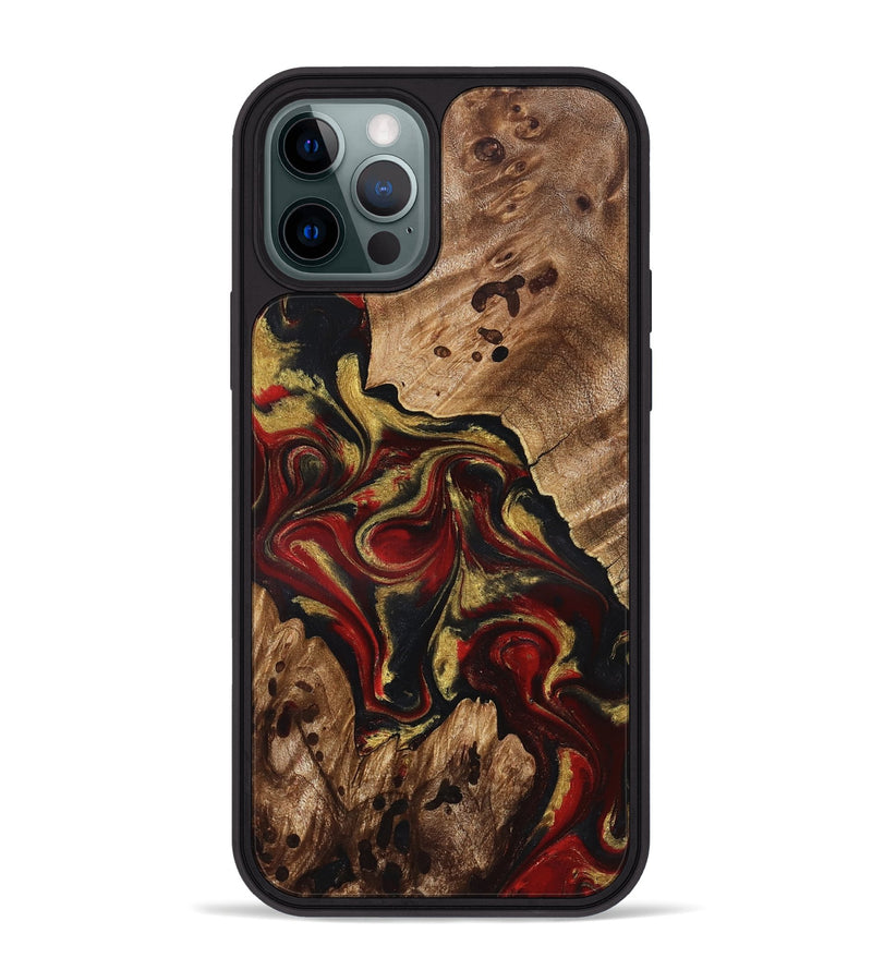 iPhone 12 Pro Max Wood Phone Case - Abby (Red, 826749)
