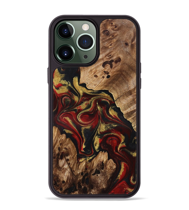 iPhone 13 Pro Max Wood Phone Case - Abby (Red, 826749)