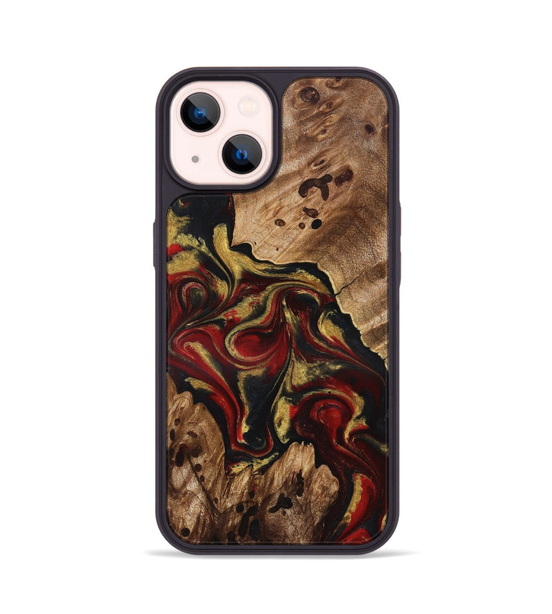 iPhone 14 Wood Phone Case - Abby (Red, 826749)