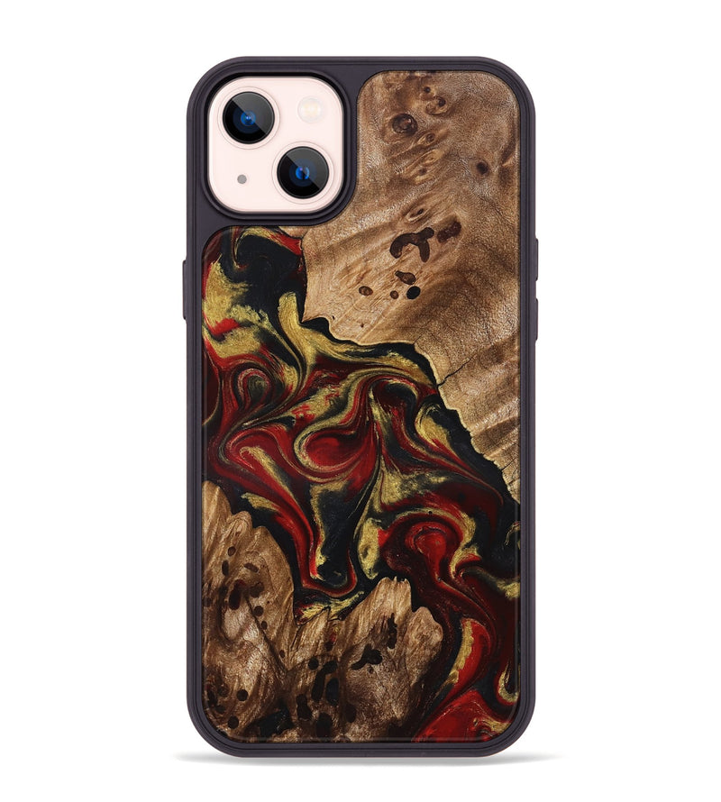 iPhone 14 Plus Wood Phone Case - Abby (Red, 826749)