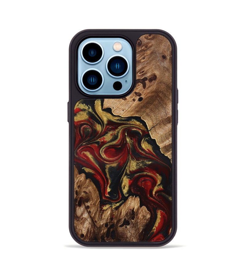 iPhone 14 Pro Wood Phone Case - Abby (Red, 826749)