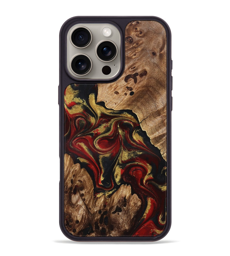 iPhone 16 Pro Max Wood Phone Case - Abby (Red, 826749)