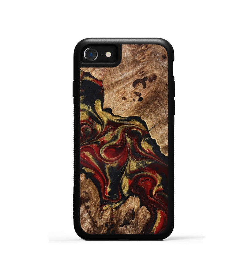 iPhone SE Wood Phone Case - Abby (Red, 826749)
