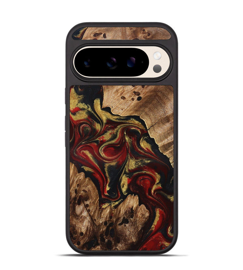 Pixel 10 Wood Phone Case - Abby (Red, 826749)